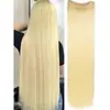 Perucas Europeias e Americanas Mais Vendidas para Comércio Exterior Transfronteiriço Mulheres Cinco Clipes Cabelo Longo Reto Estendido Peças de Cabelo Grandes Extensions de Cabelo Tingidas em Degradê
