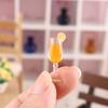 Comida en miniatura para jugar con jugo de naranja, mini modelo 1:Escena de la vida en casa de muñecas de 12 minutos, bebida, adornos para casa de muñecas, bricolaje