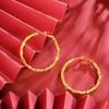 Aretes Trenzados de Oro Arena de Vietnam Lujo Ligero Combinable Personalizado Moda para Mujer Accesorios de Joyería de Alta Gama Yiwu Aretes