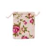 Bolsa pequena de algodão 8*10cm com cordão buquê flor bolsa de algodão e linho bolsa vazia para aromaterapia embalagem de joias bolsa de algodão