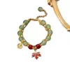 Nuevo accesorio de pulsera Hanfu antiguo de estilo chino, lujo ligero con un toque de alta gama, pulsera de doble capa de estilo chino tradicional, un regalo para amigas cercanas