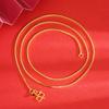 Collar de Oro Arena Vietnamita para Mujer Verano Colgante Duradero Cadena Clavícula Latón de Alta Gama Joyería Artificial Genuino