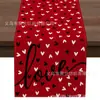 Temu Amazon Transfronterizo Nuevo Fabricante Directo de Banderines de Mesa Navideños Venta Directa Banderín de Mesa Impreso 1 Pieza Lino Día de San Valentín