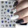 Nuevas pegatinas de uñas transfronterizas ins relieve 5D tridimensional Halloween araña ojo de diablo pegatinas de uñas al por mayor