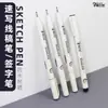 Bolígrafo de Punta Fina Boratu 0.5mm Específico para Exámenes Estudiantiles Secado Rápido Negro Flujo Continuo de Tinta Transfronterizo Bolígrafo para Contornear de Gran Capacidad