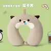 Almohada de Espuma Viscoelástica en Forma de U de Dibujos Animados de Panda Almohada de Viaje Almohada Portátil Almohada para el Cuello Cervical Almohada para la Siesta de Estudiantes Almohada de Dibujos Animados en Forma de U