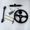 Piezas para Go-Kart de Motocicleta Eléctrica de Cuatro Ruedas DIY 32-42cm Cremallera de Dirección Volante Barra de Dirección Rótula