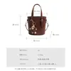 Bolso de Mano Retro Transfronterizo Otoño e Invierno para Mujer 2026 Nueva Moda Bolso Versátil de Hombro Cruzado Bolso Cubo de Gama Alta