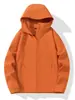 Nova Jaqueta Corta-Vento Softshell Unissex para Exterior com Forro de Fleece, à Prova de Vento, Resistente ao Desgaste, Roupa para Montanhismo, Top com Capuz