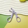 Nuevo Rizador de Pestañas Transparente Gris sin Borde con Dientes de Peine Rizador de Pestañas de Ángulo Amplio con Dientes de Peine Rizador de Pestañas sin Borde