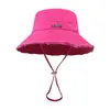 Chapéu de pescador JACQUEMUS de aba larga, mesmo estilo da Hyuna, para férias, com cordão pendurado e borda de pelo, proteção solar, chapéu de sol feminino