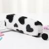 Estojo de lápis de pelúcia fofo de desenho animado transfronteiriço estojo de lápis bolsa de cosméticos bolsa de armazenamento bolsa de papelaria fofa de leopardo amor
