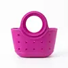 Bolso de Playa Eva Estilo Europeo y Americano para Exteriores Color Sólido Bolso de Mano Accesorios DIY Bolsa con Agujeros Moda Coreana Bolsa de Almacenamiento