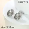 Pendientes de Acero de Titanio Chapados en Oro de 18K, Patrón Retorcido Ovalado, Sensación de Lujo Ligero y Gama Alta, Venta al por Mayor Europea y Americana Transfronteriza