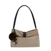 Bolso Tote Retro de Bloques de Color Gamuza Estilo Coreano para Mujer Otoño/Invierno 2026 Nuevo de Gran Capacidad para Viajes Diarios de un Solo Hombro Cruzado