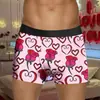 2025 Nova Roupa Íntima Masculina para o Dia dos Namorados Shorts Boxer de Cintura Média Roupa Íntima Estampada para o Dia dos Namorados Europeu e Americano da Amazon