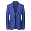 Blazer casual masculino de fronteira da Amazon, tamanho europeu, de um botão, corte slim, jaqueta de terno resistente a rugas