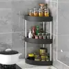 Estante de Almacenamiento para Esquina de Encimera de Cocina, Estante Triangular para Esquina de Pared sin Taladro, Estante de Almacenamiento para Botellas y Frascos de Especias, sin Taladro
