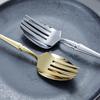 Juego de vajilla de acero inoxidable con cuchillo, tenedor y cuchara. Vajilla de cintura pequeña para hombre transfronterizo. Cuchillo para carne de celebridades de Internet. Cuchara para café, postre y fruta.