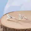 Pendientes de Plata de Ley 925 con Forma de Hoja 2026 Nueva Moda Estilo Popular Diseño Simple y Fresco Pendientes con Gancho para Oreja para Mujeres
