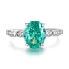 Nuevo anillo de plata de ley S925 Tan sang Púrpura diseño original femenino al por mayor transfronterizo europeo y americano anillo de diamante de alto carbono con circonita 8A