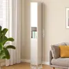 Estantería Estrecha Librería Pequeña Estantería Ultra Estrecha para Huecos de Esquina Armario de Almacenamiento para Esquina de Pared de Baño Tablero de Madera Maciza Estante de Almacenamiento para el Hogar