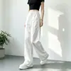 Adelgazantes y Disimulantes2026 Verano Nuevo Pantalones de Pierna Ancha Ultradelgados, Pantalones Casuales Sueltos Blancos, Pantalones de Cintura Alta Protectores Solares