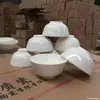 Venda direta da fábrica louça de restaurante tigela de arroz especial para restaurante tigela pequena de sopa de cerâmica tigela grande de macarrão para catering tigela de porcelana branca atacado