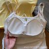 Verão Pure Desire Bow Belo Colete Roupa Interior Feminina com Almofada no Peito Envolvendo Peito Desgaste Externo Assentamento Umbigo Exposto Top Curto