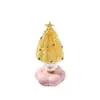 Árbol de Navidad de vidrio giratorio transfronterizo de Zibo, una artesanía de vidrio giratoria, venta al por mayor para decoraciones de escritorio creativas