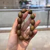 Pulsera de Cuentas de Jujube de Sándalo Verde Argentino, Cuentas Budistas de Mano, Cuentas del Rosario para Hombres y Mujeres, Adornos de Mano de Sándalo Verde