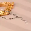 Pulsera de Lujo con Cadena Doble Nariz de Cerdo para Mujer Diseño de Nicho Estilo Ins Cuadrado Inglés Marca Joyería de Estilo Frío Venta al por Mayor