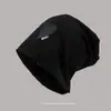 Gorro Baggy com Estampa de Estrelas Estilo Coreano Outono e Inverno Quente Verão Feminino Chapéu Turbante Casual Fino Chapéu para Frio Afinar o Rosto