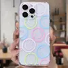 Funda de Teléfono de Verano Colorida Cara Sonriente Manzana 16 Pro Max Transparente iPhone 17 Cubierta Completa Anti-Caídas Protectora