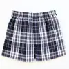 Calça Seta Roupa Íntima Masculina Algodão Tecido Solta Respirável Calça de Dormir Casa Tamanho Plus Shorts Boxer