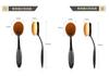 10 cepillos de dientes tipo cepillo de maquillaje se pueden dividir en un solo cepillo de crema BB no come polvo No. 4 brochas de base de maquillaje portátiles