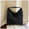 Bolso de mujer retro de moda, sencillo, de piel encerada al óleo, nuevo bolso de hombro informal con textura para invierno 2023.