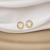 Pendientes de plata 925 con carita sonriente, temperamento de Corea del Sur, diamantes huecos, sonrisa, exquisitos pendientes pequeños, dulces pendientes que combinan con todo.
