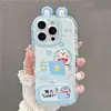 Funda para Teléfono Móvil Oso de Fresa Gato Dingdong Adecuada para Oppo Xiaomi Vivo Redmi K70 Reno13Pro Protección Integral Anti-Caídas