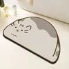 Alfombra de Piso Absorbente de Diatomeas para Baño con Dibujos de Gatos Transfronteriza, Felpudo Antideslizante Resistente a la Suciedad para Baño y Inodoro, Felpudo para Entrada