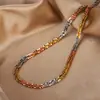 2023 nuevo temperamento vintage al por mayor diseño de nicho collar Joker color plateado oro conjunto de cadena cubana para mujer