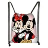 Mochila Nueva de Dibujo con Cordón Estampado Colorido de Mickey Poliéster Gran Capacidad Moderna con Cordón para Niños Venta al por Mayor Caliente