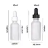Botella Boston Marrón de 30 ml Botella Boston Transparente de 60 ml Gotero de Hombro Inclinado Base de Botella de Solución Original Botella de Aceite Base Anillo Acanalado