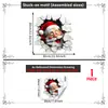 Natal múltiplos estilos quebrando parede Papai Noel adesivo de parede de banheiro parede de fundo decoração de casa adesivo de parede autoadesivo