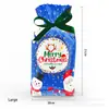 LD002 Navidad Feliz Muñeco de Nieve viejo ciervo fiesta Manzana regalo dulce cinta cordón bolsa de papel de aluminio