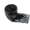 Suministro en Stock de Adorno de Encaje Elástico con Lentejuelas de 8 Filas en Dorado, Plateado y Negro de 7.5cm para Cinturones