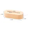 Luz de Noche Táctil de Madera DIY Base Acrílica Luminosa Luz de Noche de Madera de Caucho Base Luminosa LED Modelo de Carga
