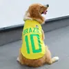 Camiseta Transpirable para Mascotas Mundial 2026, Chaleco Deportivo de Malla de Secado Rápido para Perros, Estilos de Equipos de Brasil, Argentina, Portugal y la NBA, Ropa para Mascotas con Protección Solar Sin Sudor para Perros Pequeños, Medianos y Grandes