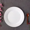 Prato de osso de porcelana de imitação de melamina de disco branco placa redonda placa plana de plástico fast food buffet prato fabricantes comerciais