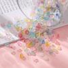 Acrílico degradado salpicado de oro lirio orquídea con cuentas sueltas para joyería DIY accesorios flor artificial pendientes collar material